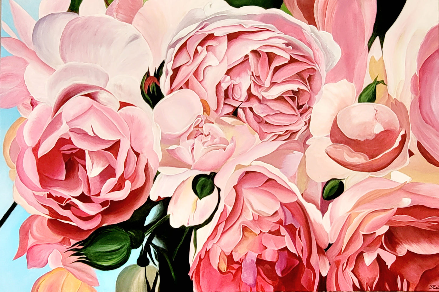 Abundancia de rosas trepadoras, 80x120 cm