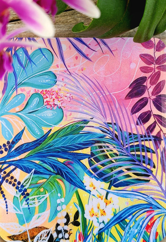 Mousepad ´Pink Jungle I´, 18x22cm