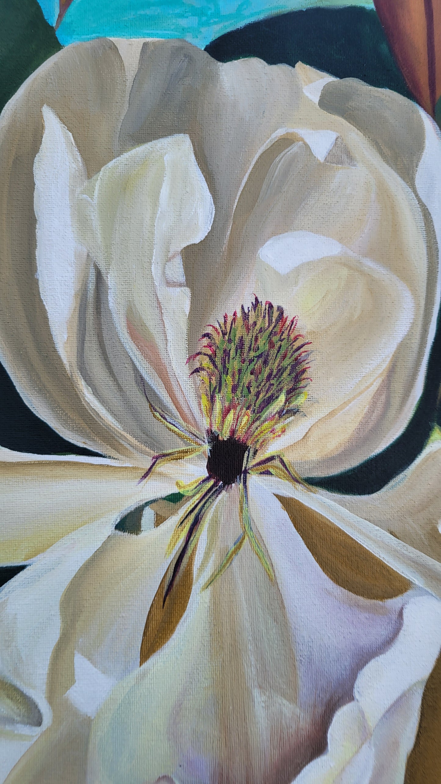 Magnolia on Oak Ridge Road, 50x40 cm (20x15 in)