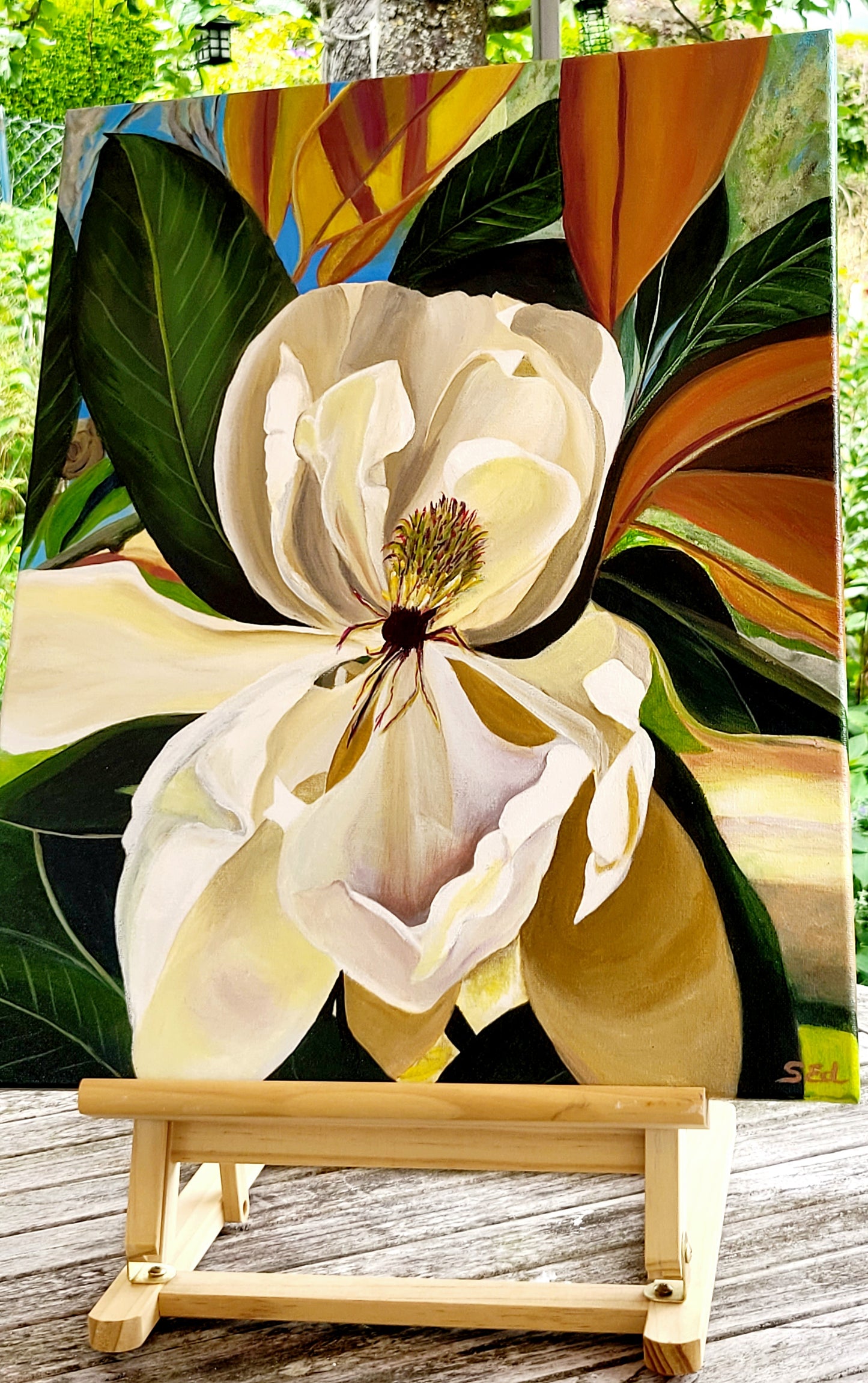 Magnolia on Oak Ridge Road, 50x40 cm (20x15 in)