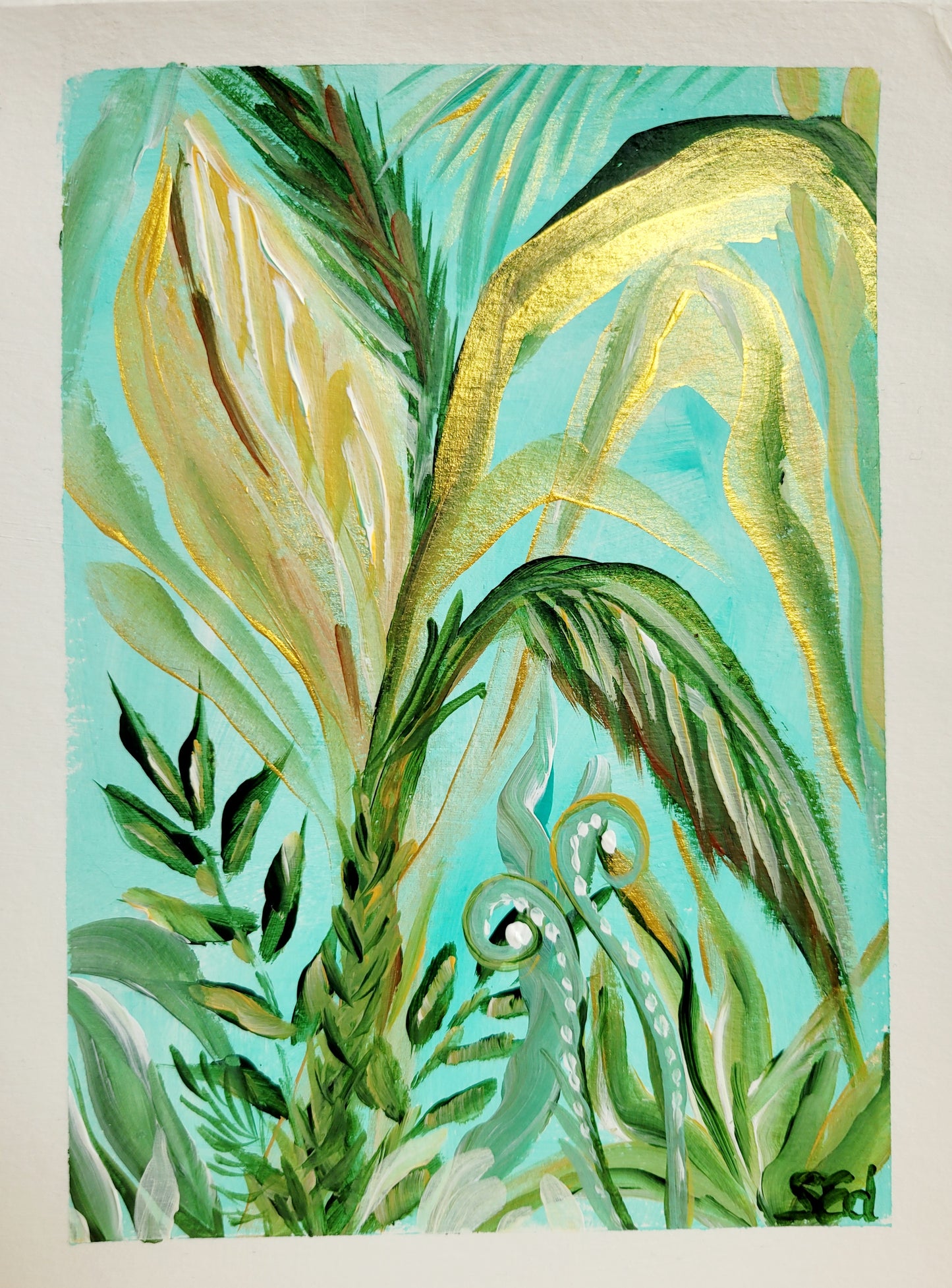 Green paradise I-IV, 15x20 cm