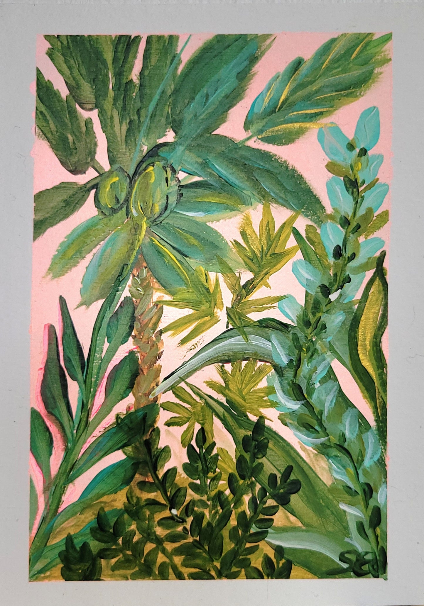 Green paradise I-IV, 15x20 cm