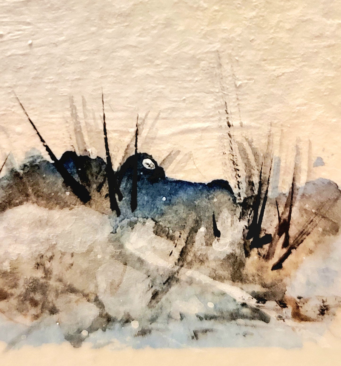 Watercolor ´Walk in the snow´, 15x21cm