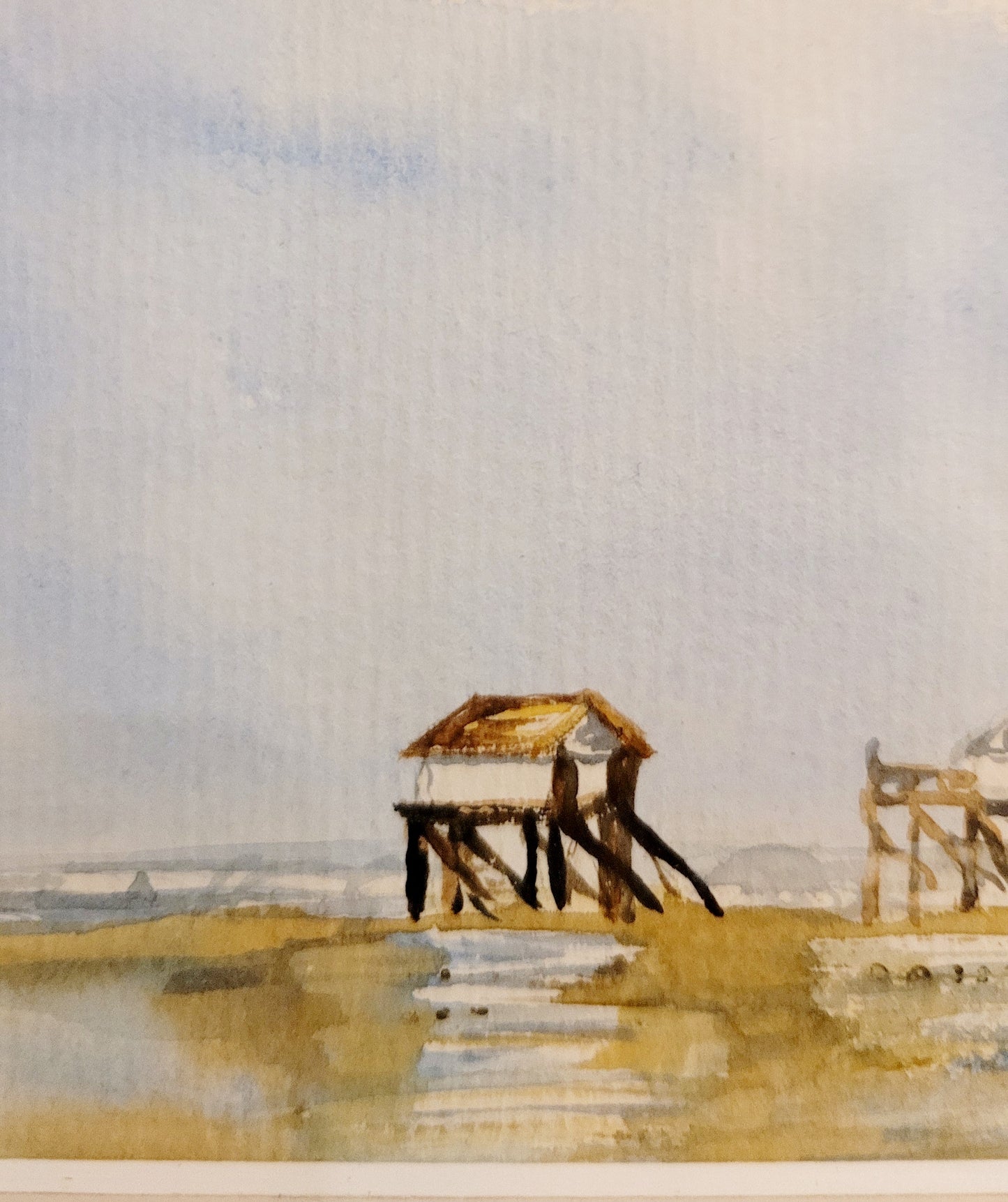 Watercolor ´Alone at the beach´, 16x22 cm