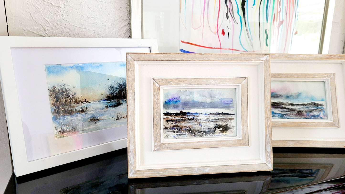 Watercolor ´Winter impression I´, 10x15cm