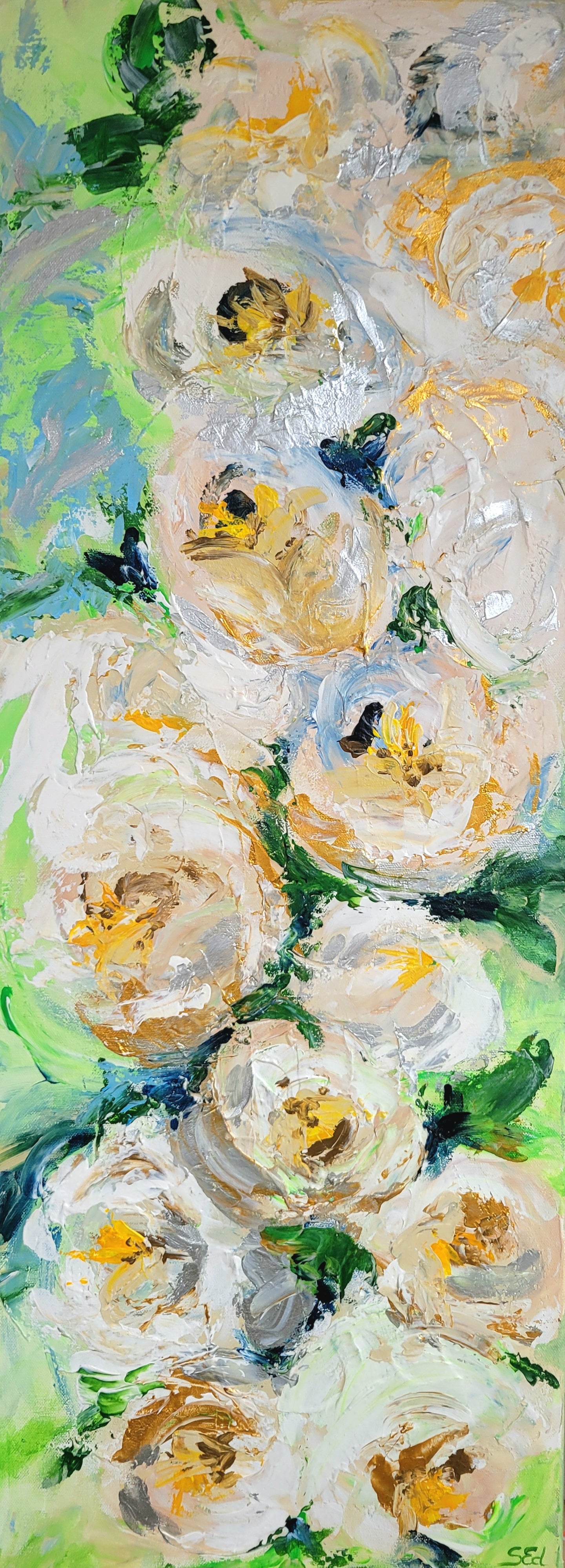 Joyful roses, 80x30cm