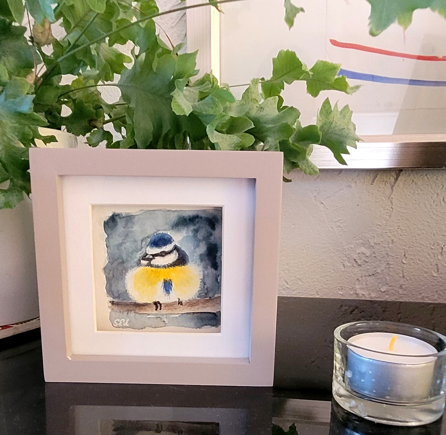 Watercolor, ´Little Blue´, 10x10cm