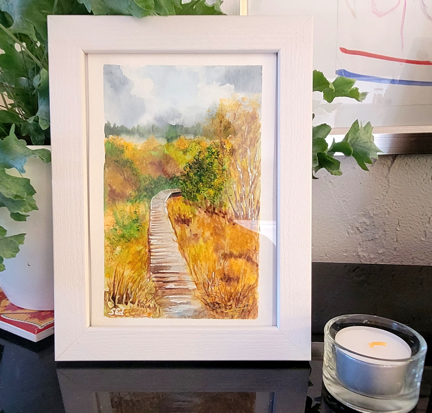 Watercolor ´Walk in the moors´, 13x18cm