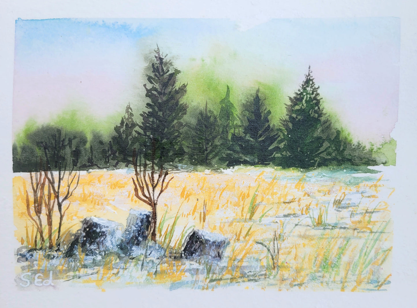 Watercolor ´Haute Vagne´, 13x18cm