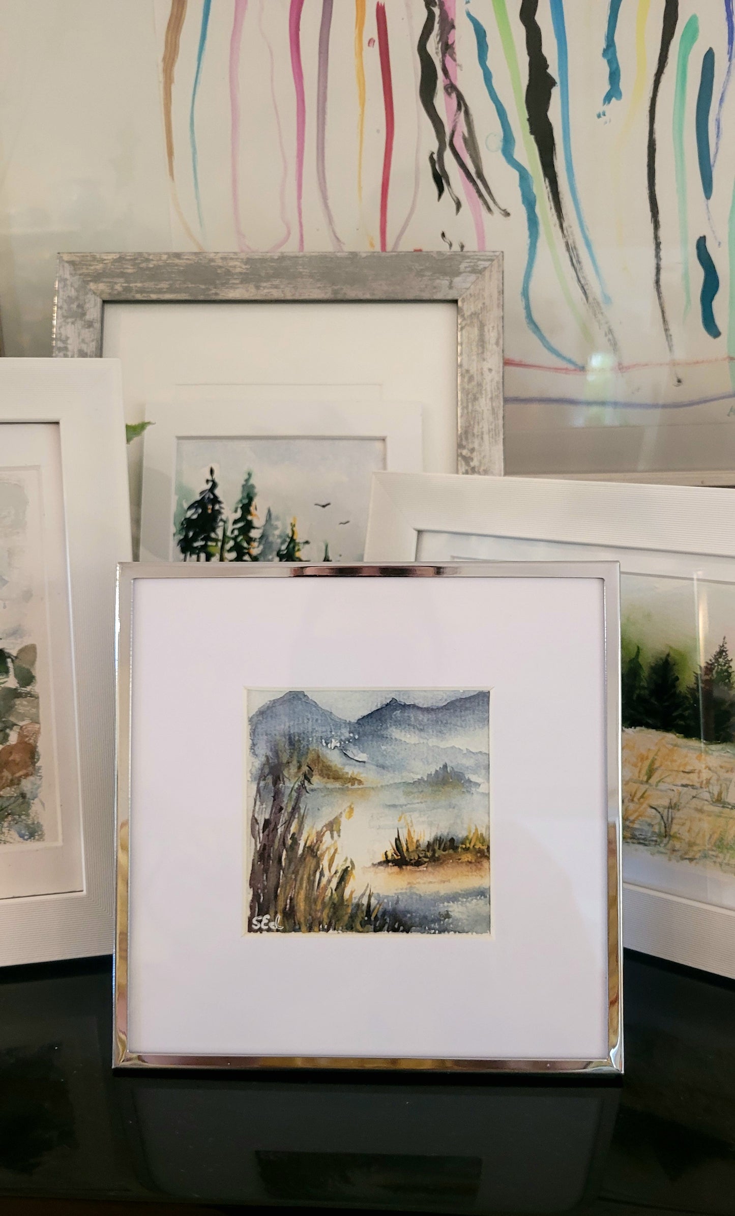 Watercolor ´Waiting for spring´, 12x12cm
