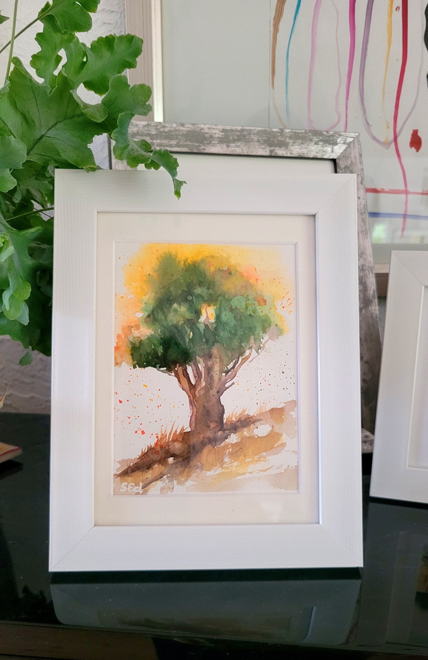Watercolor ´Honoring trees´, 18x13cm