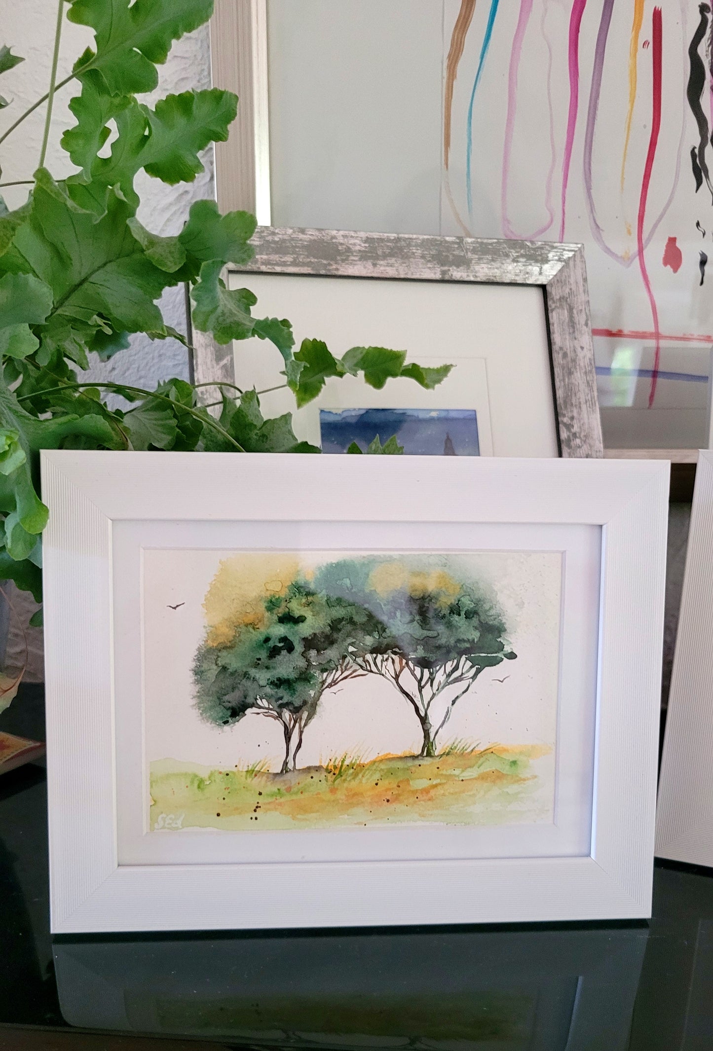 Watercolor ´Kindred pines´, 13x18cm