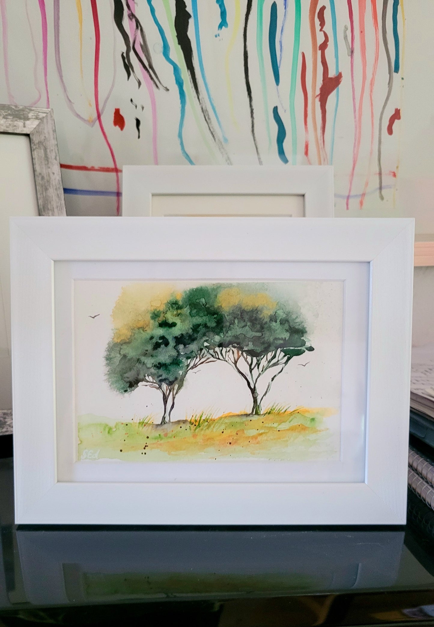 Watercolor ´Kindred pines´, 13x18cm