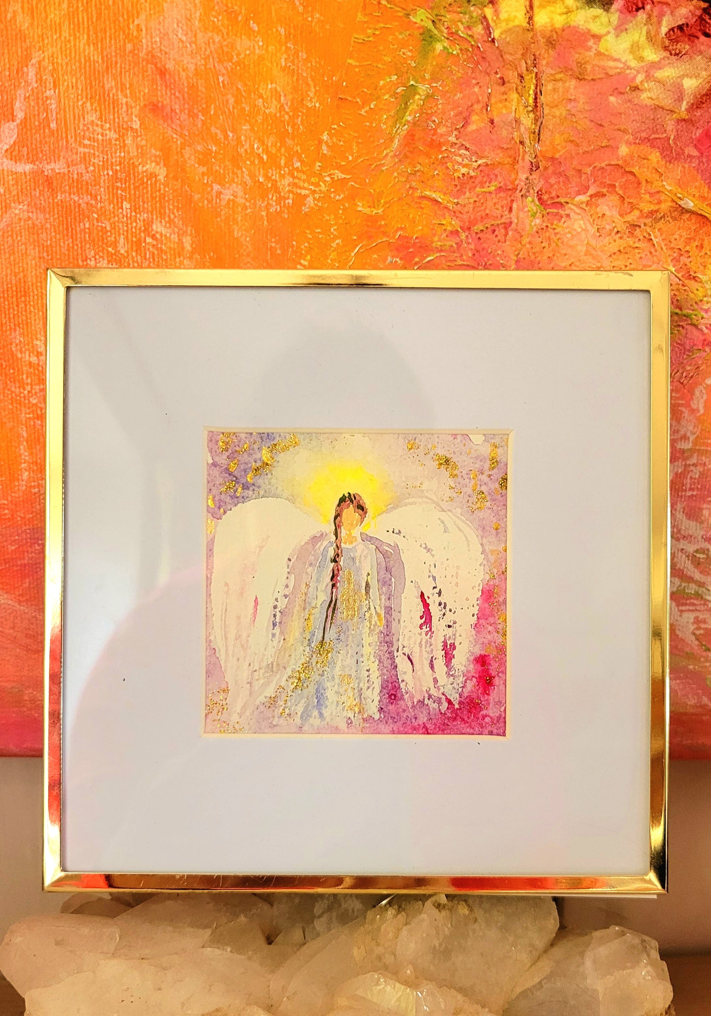 Watercolor ´Guardian Angel I´, 10x10cm