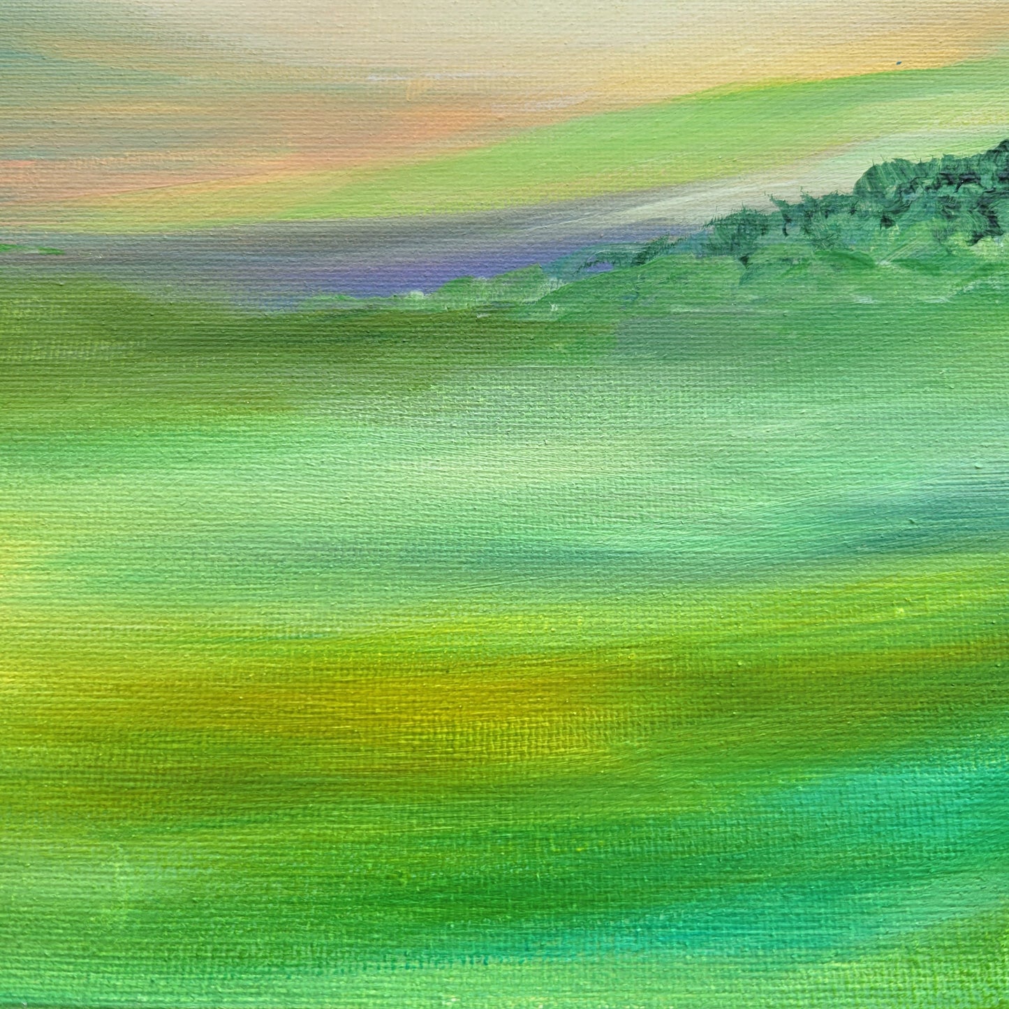 Blick ins Tal, (View into the valley) 30x30cm