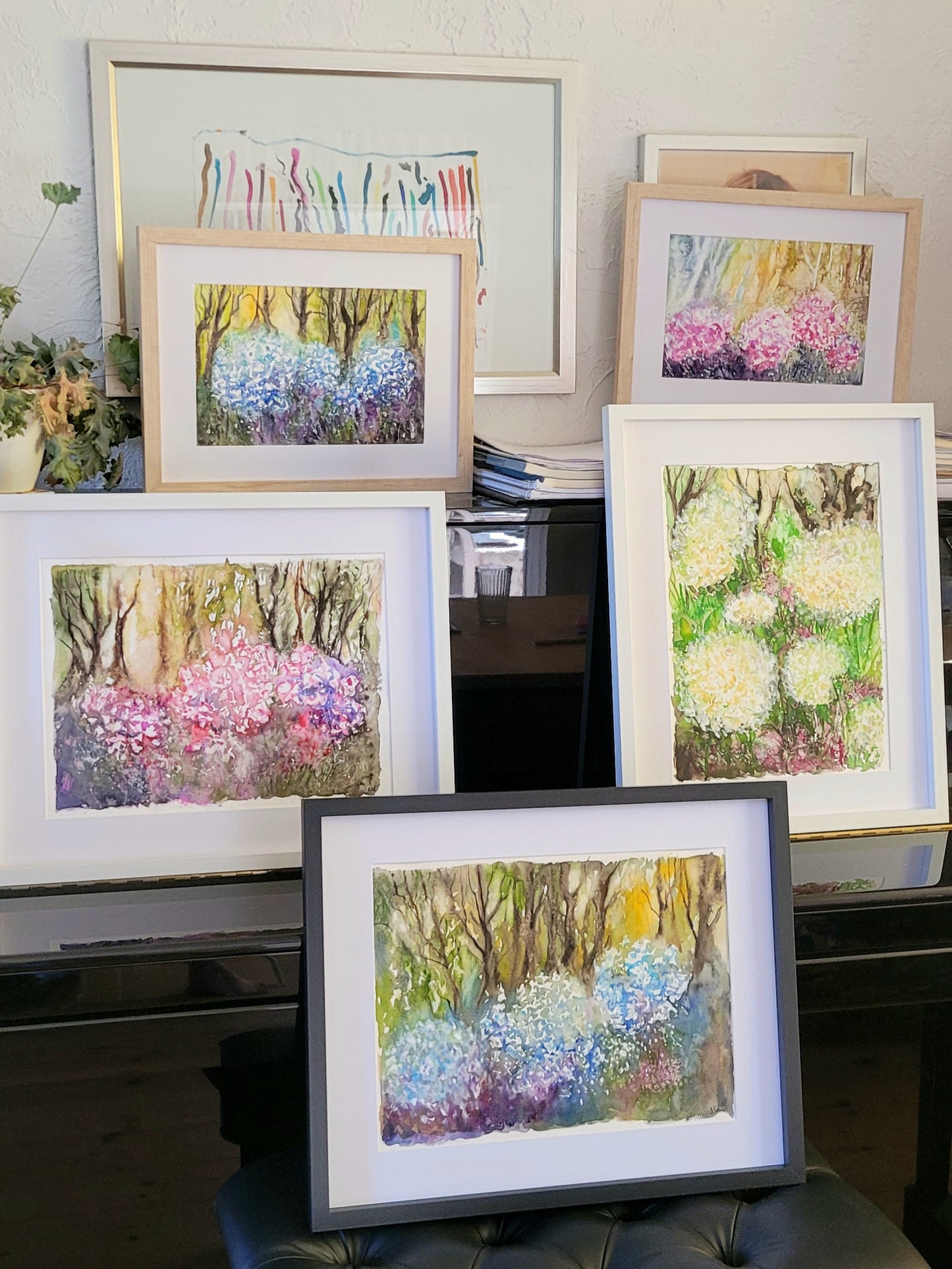 Watercolor ´From garden into the woods´ , 30x40cm