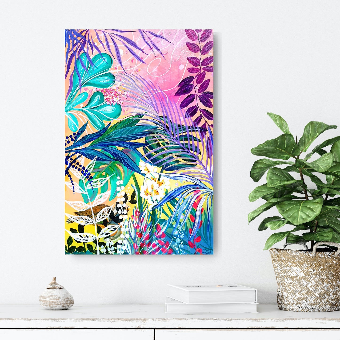 Pink jungle I, 60x40 cm