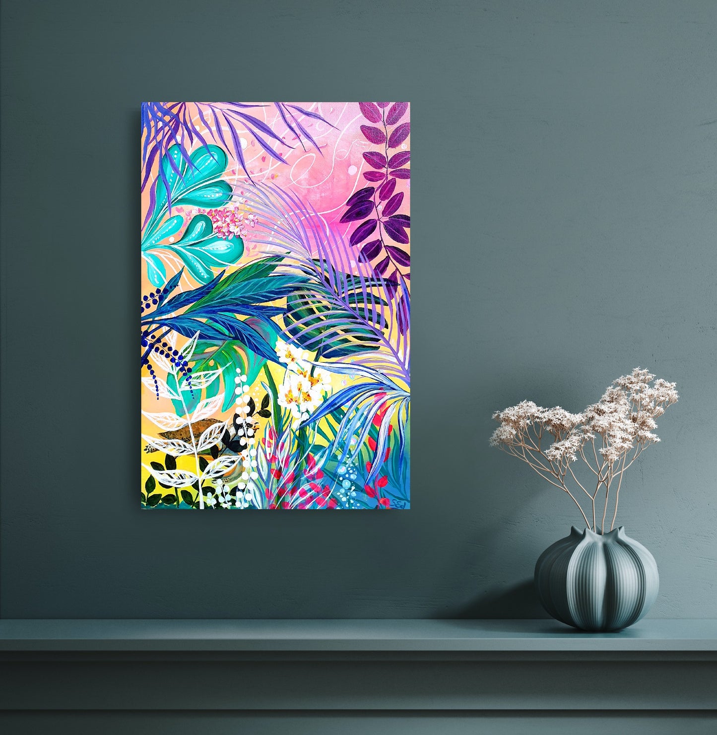 Pink jungle I, 60x40 cm