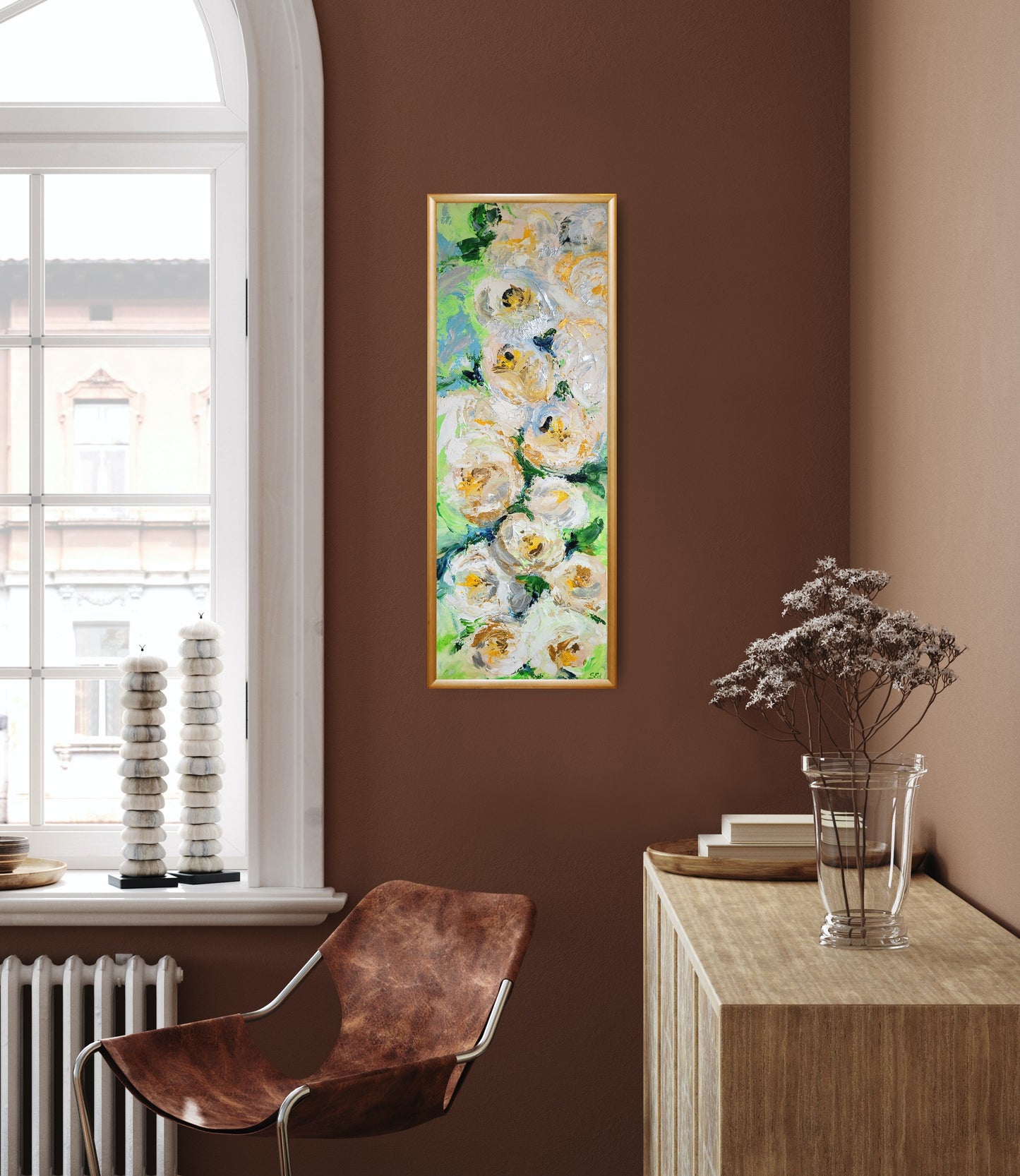 Joyful roses, 80x30cm