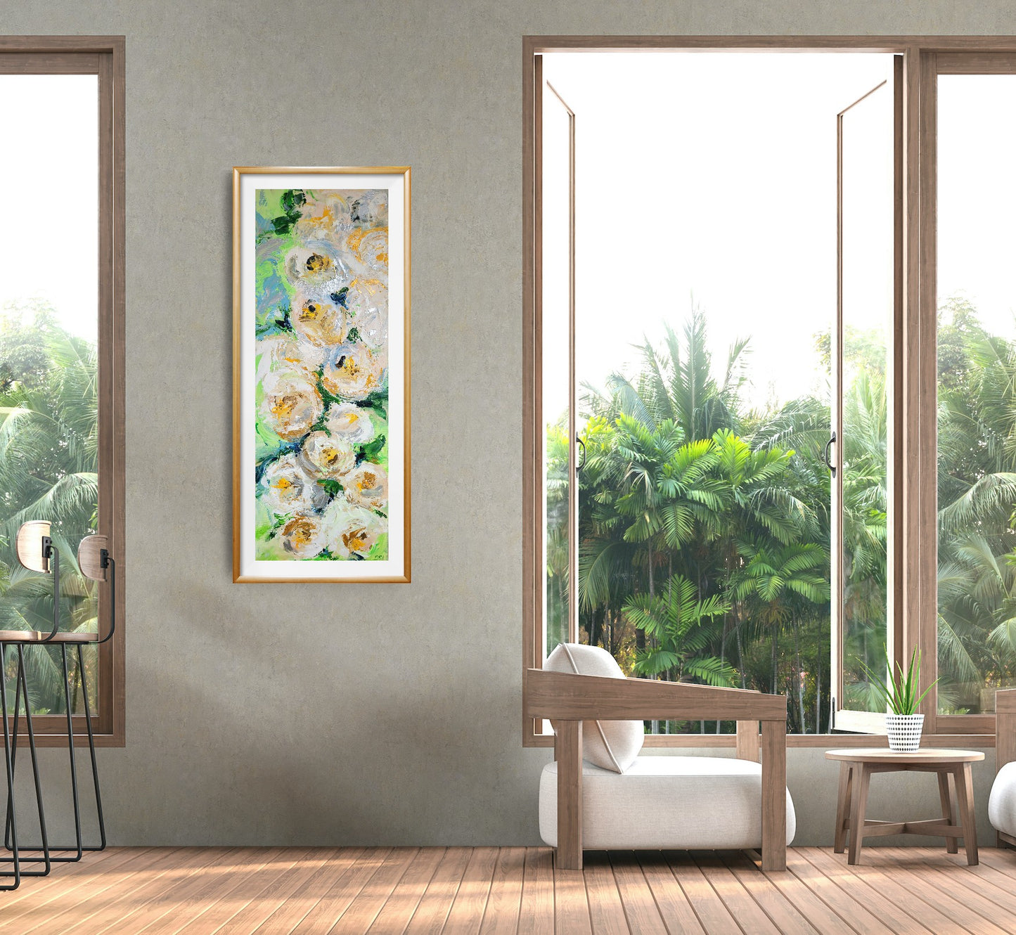 Joyful roses, 80x30cm