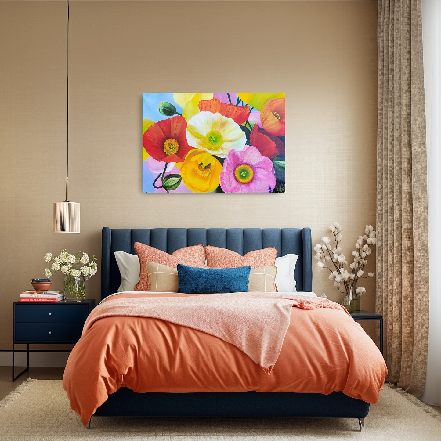 poppies paradise, 70x100cm