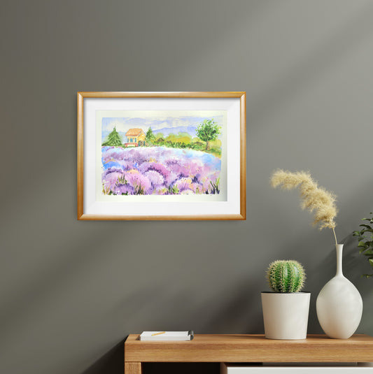 Watercolor ´Lavender dreams´ 15x20 cm