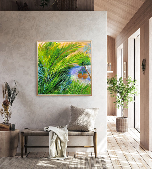 Golden cicada, 80x80cm