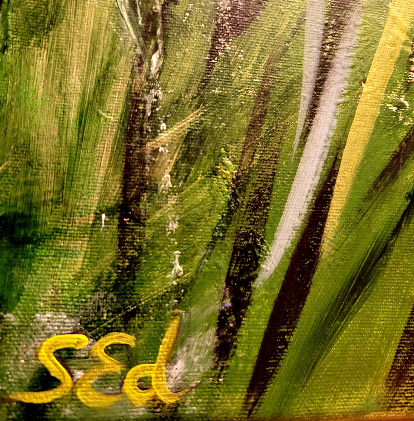 Golden cicada, 80x80cm