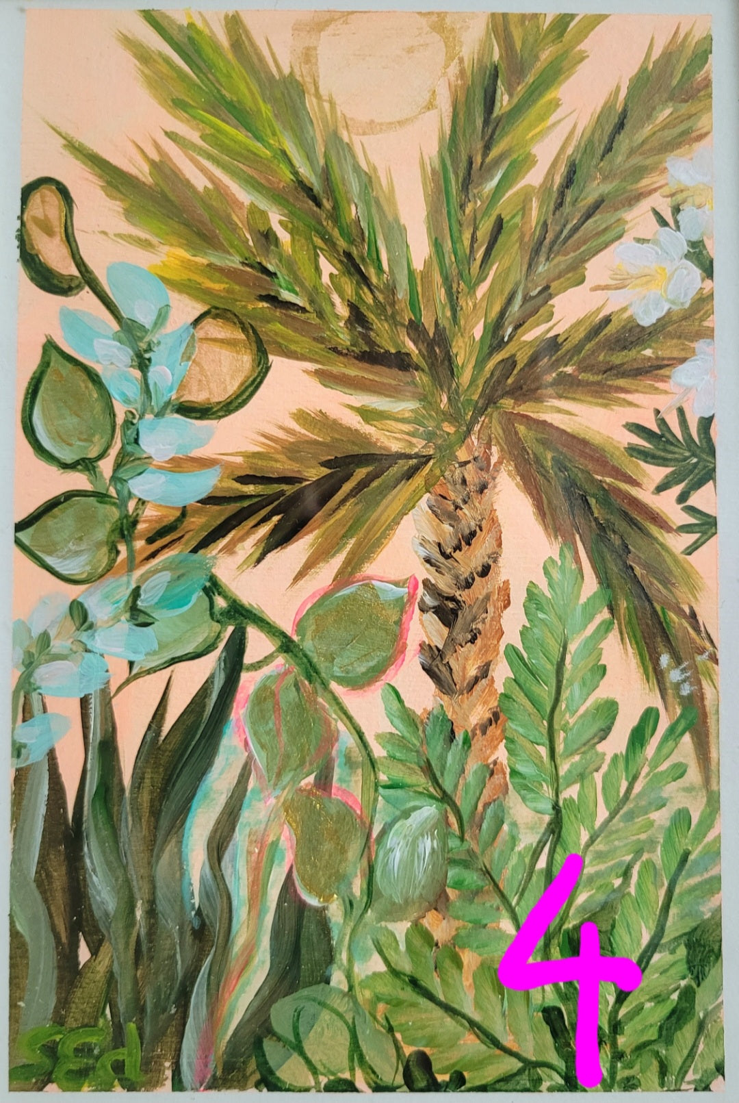 Green paradise I-IV, 15x20 cm