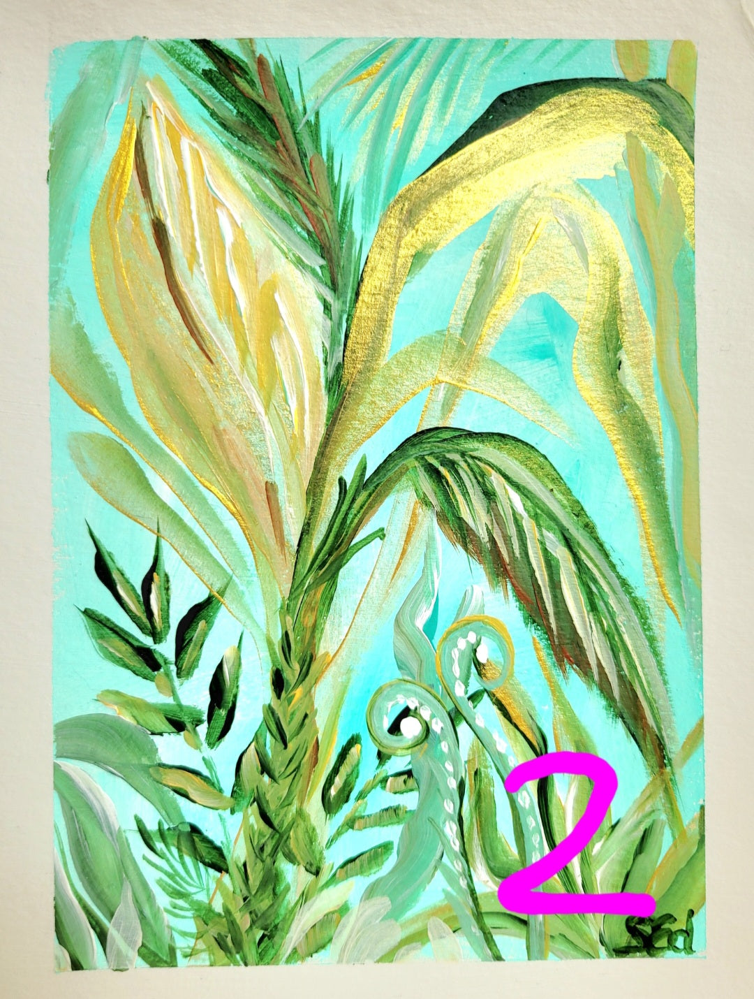 Green paradise I-IV, 15x20 cm