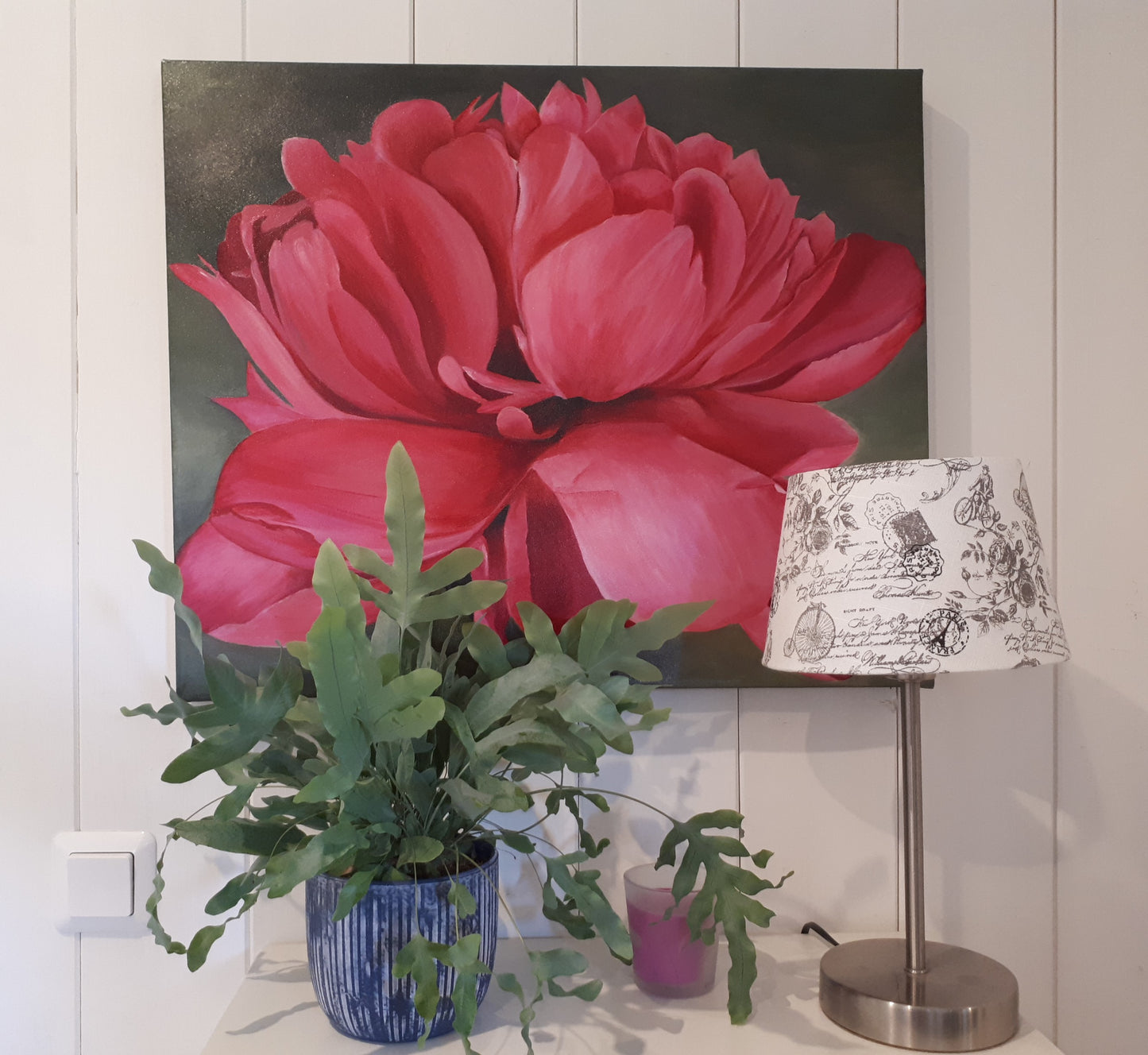 Pink peony, 50x60cm