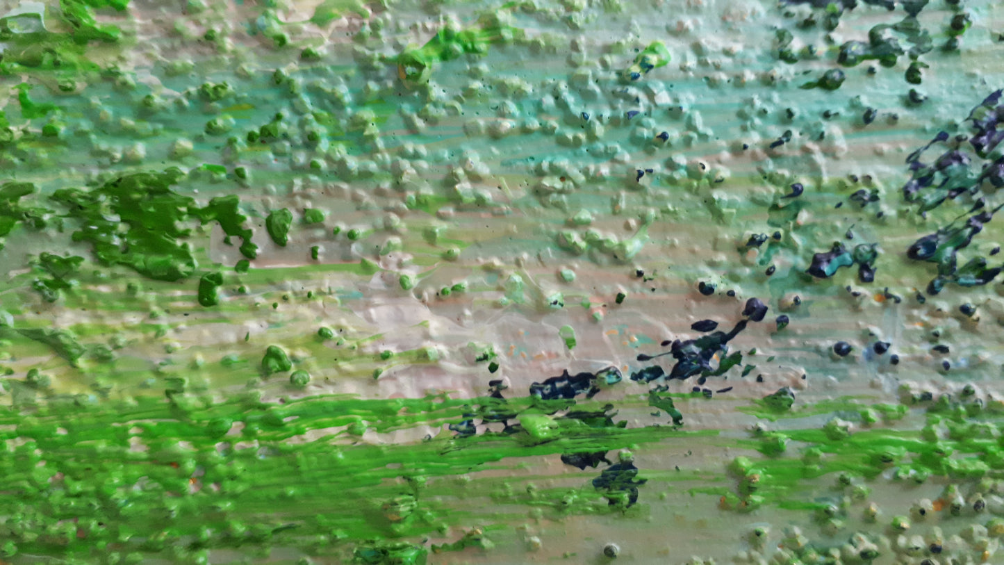 In the green valley, 40x40 cm