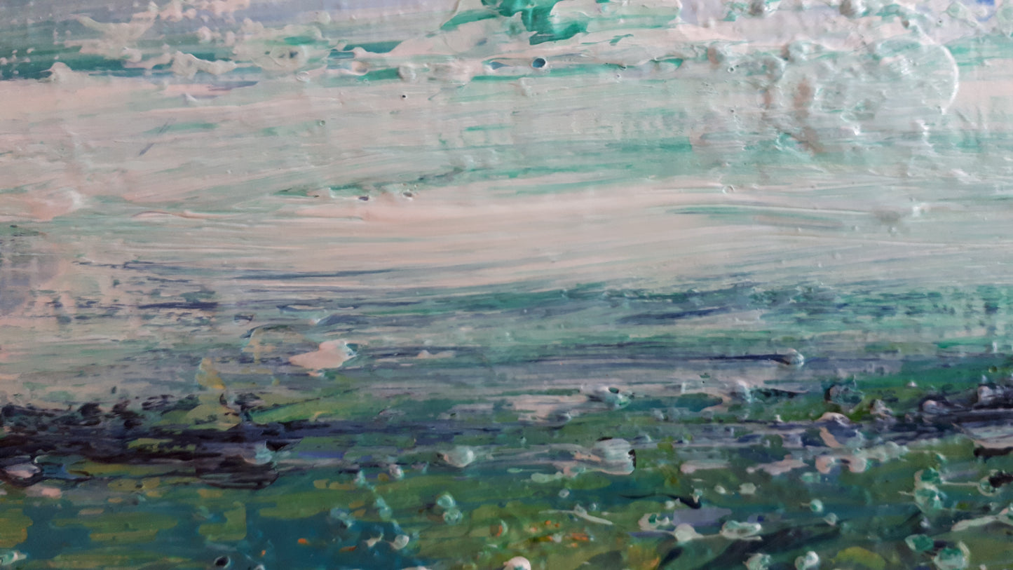 In the green valley, 40x40 cm