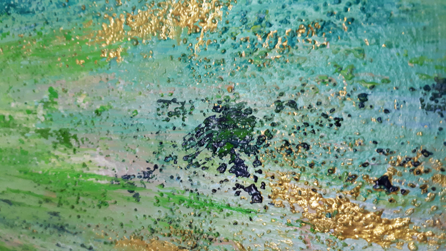 In the green valley, 40x40 cm