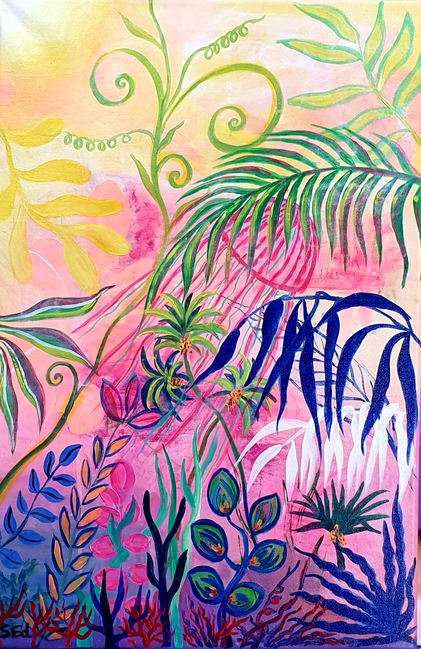 Pink jungle II , 60x40 cm