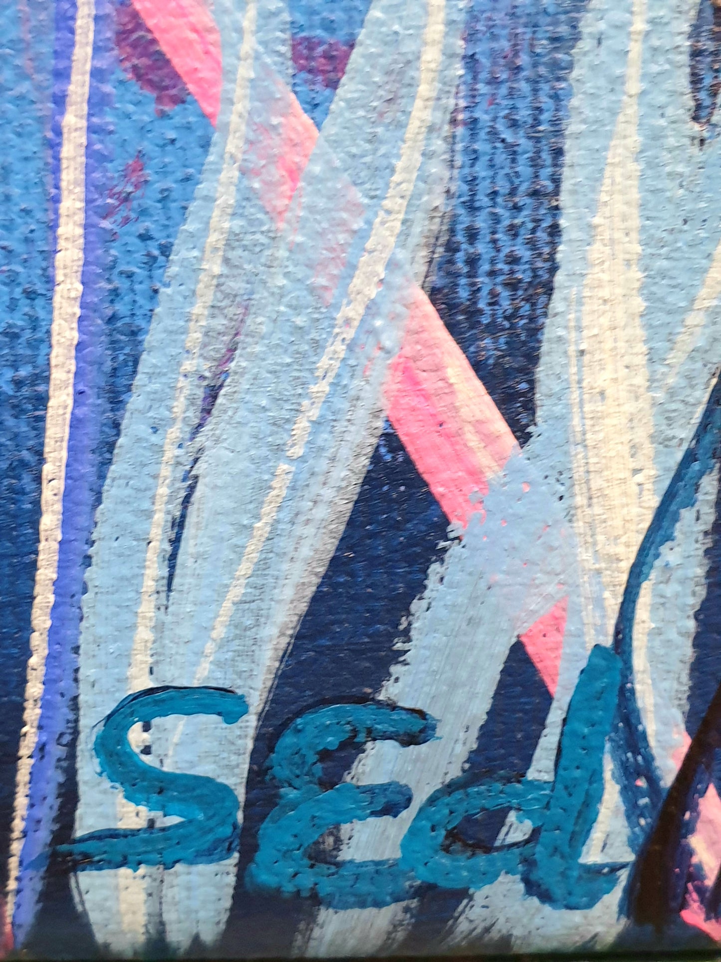 Selva azul III, 40x40 cm