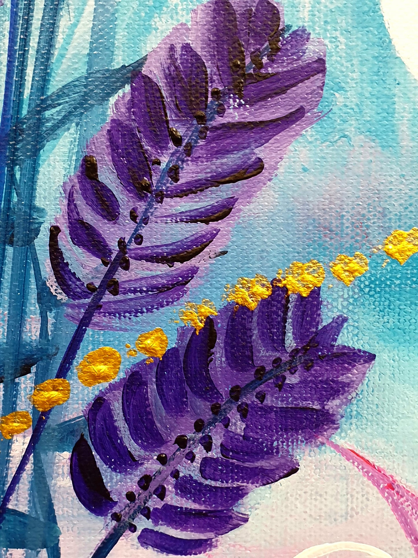 Selva azul III, 40x40 cm