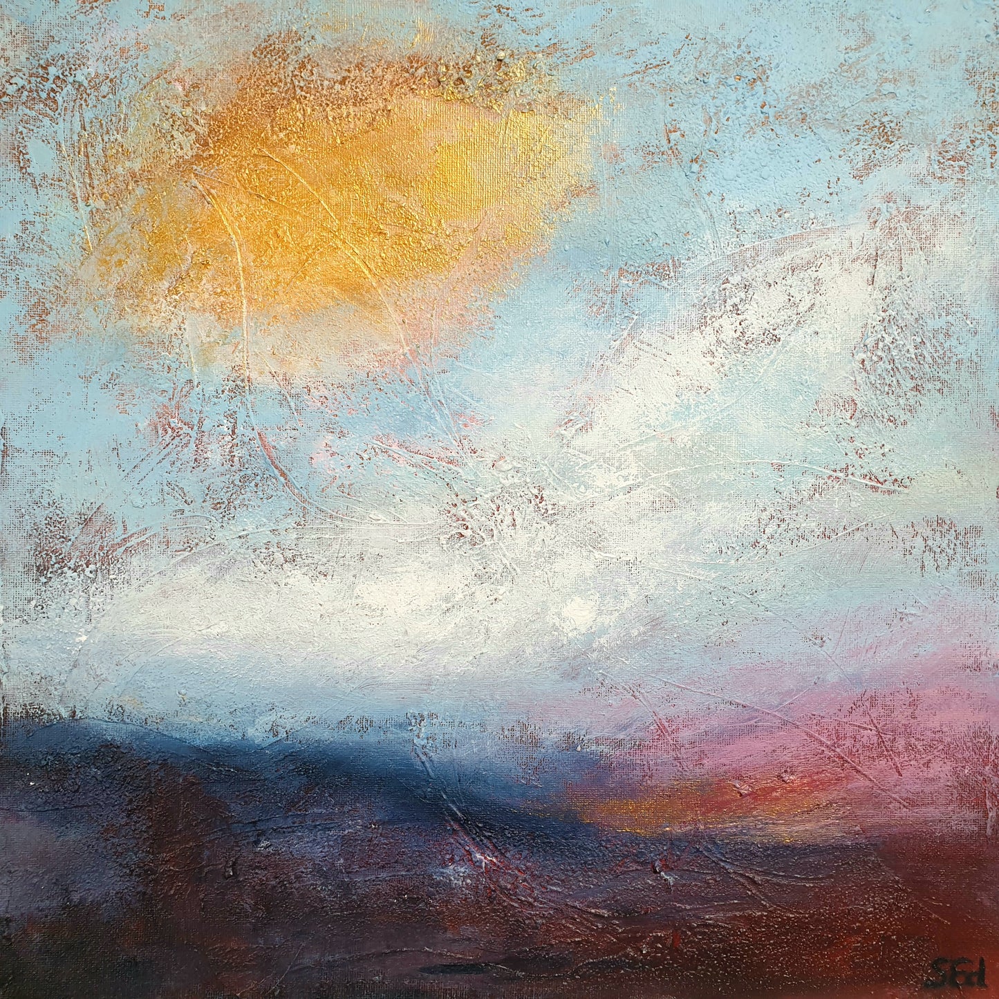 Moors and valleys I-III, 40x40cm each