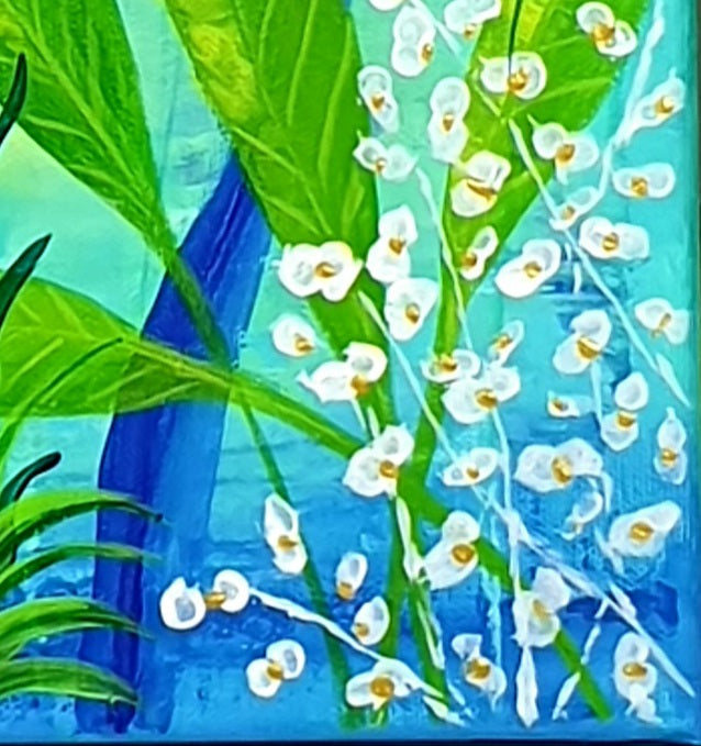 Green jungle I, 40x40 cm