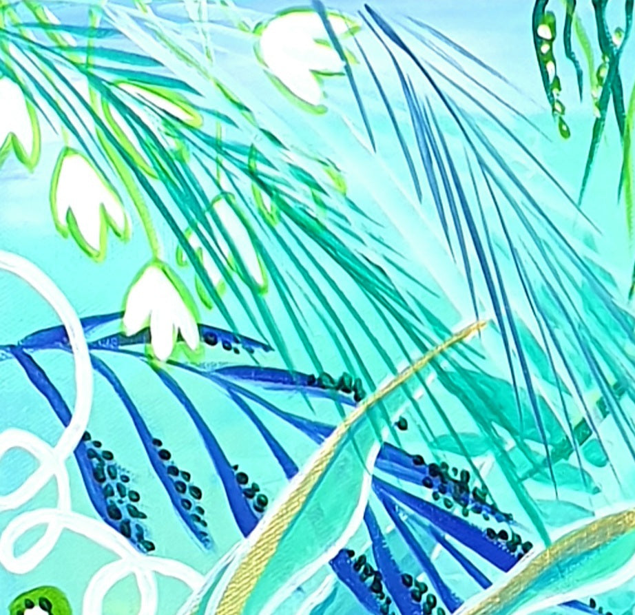 Green jungle I, 40x40 cm