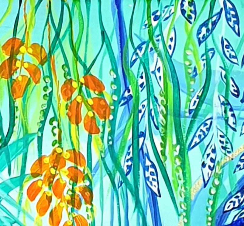 Green jungle I, 40x40 cm