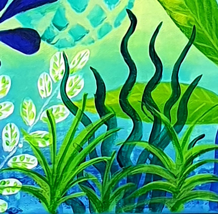 Green jungle I, 40x40 cm