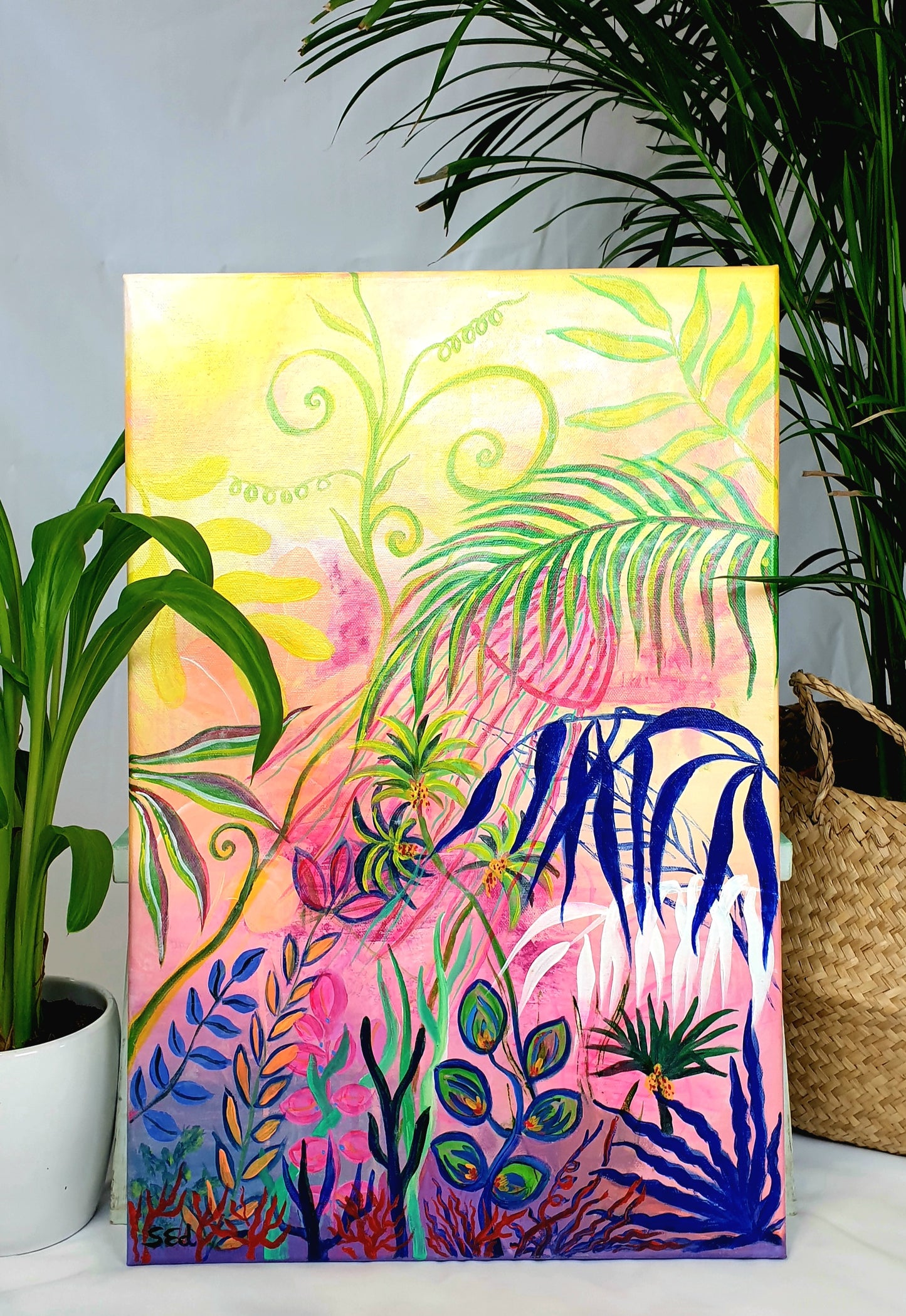 Pink jungle II , 60x40 cm