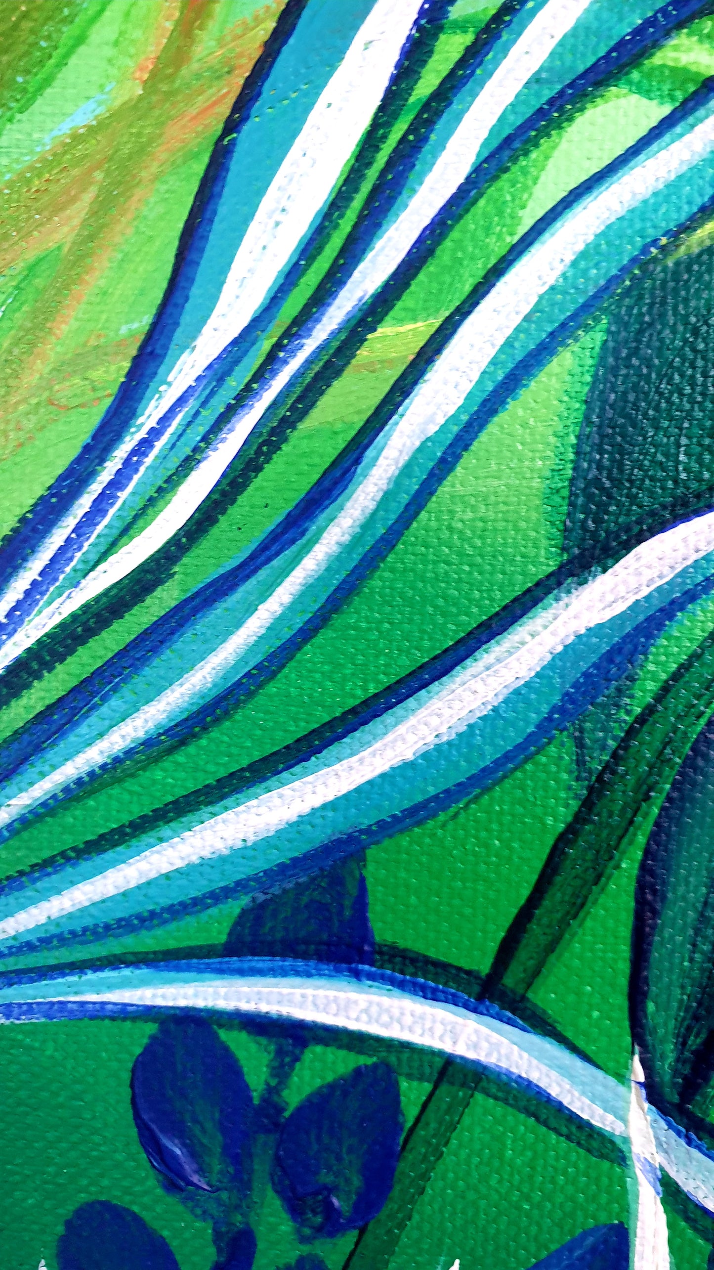 Green jungle II, 40x40 cm