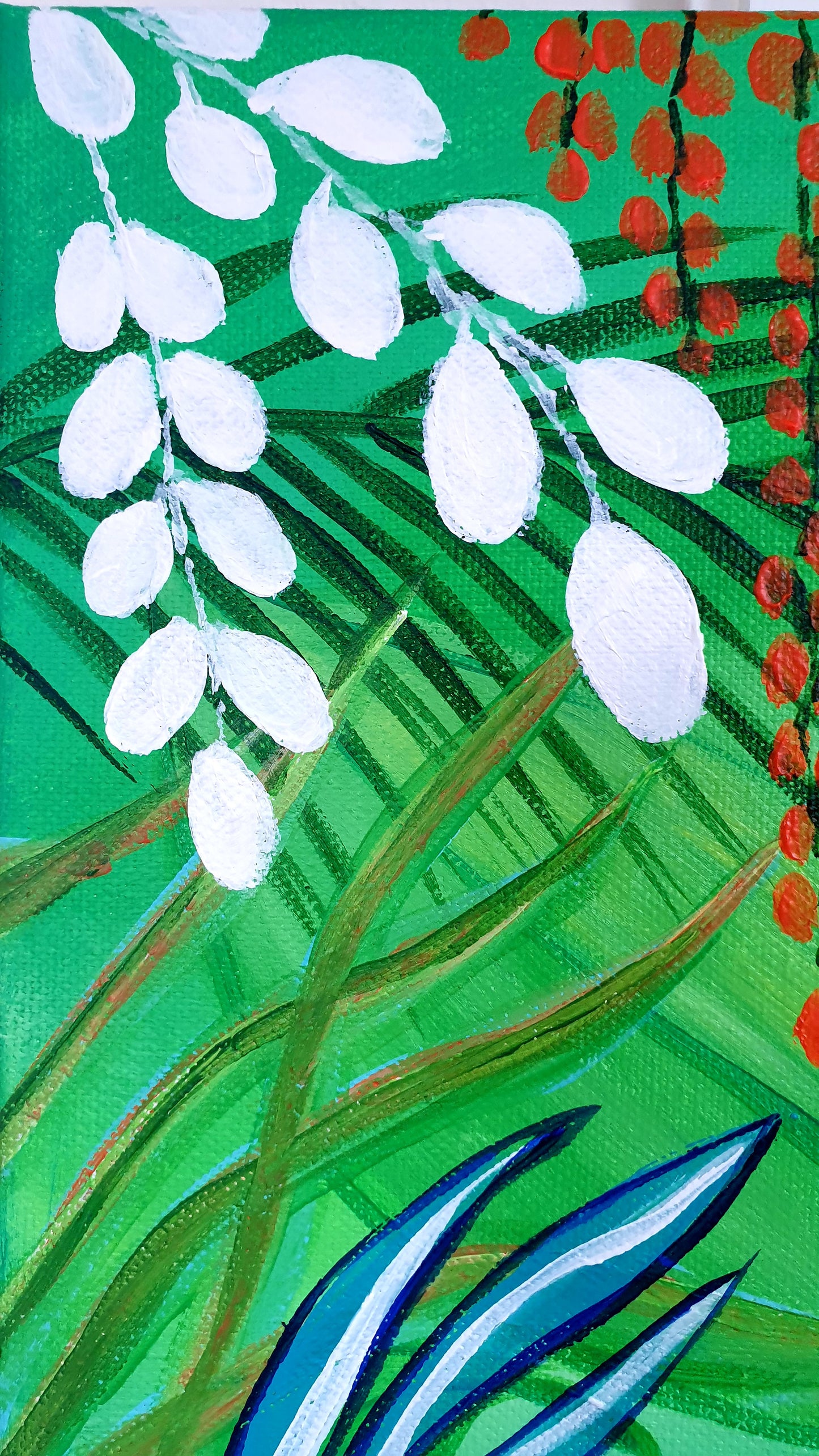 Green jungle II, 40x40 cm