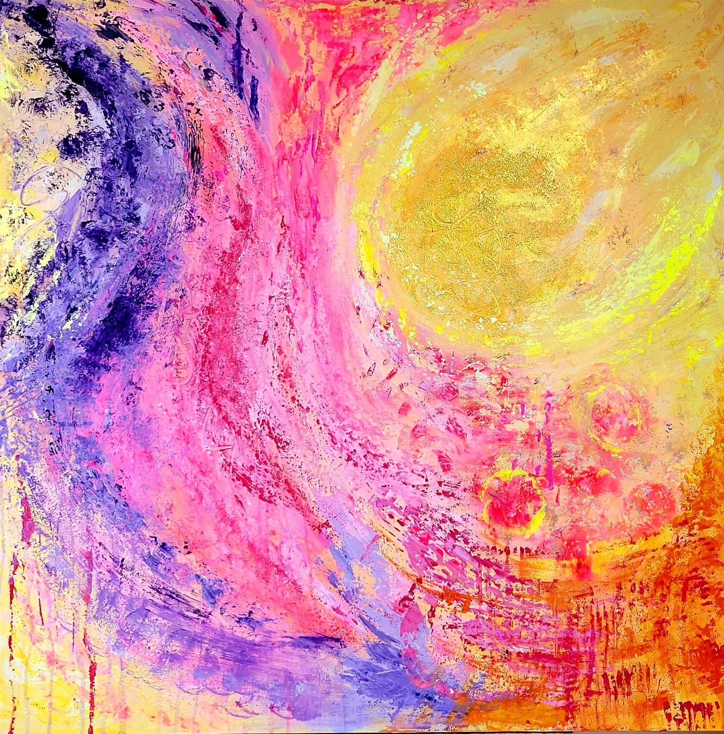 Golden coast, 90x90 cm