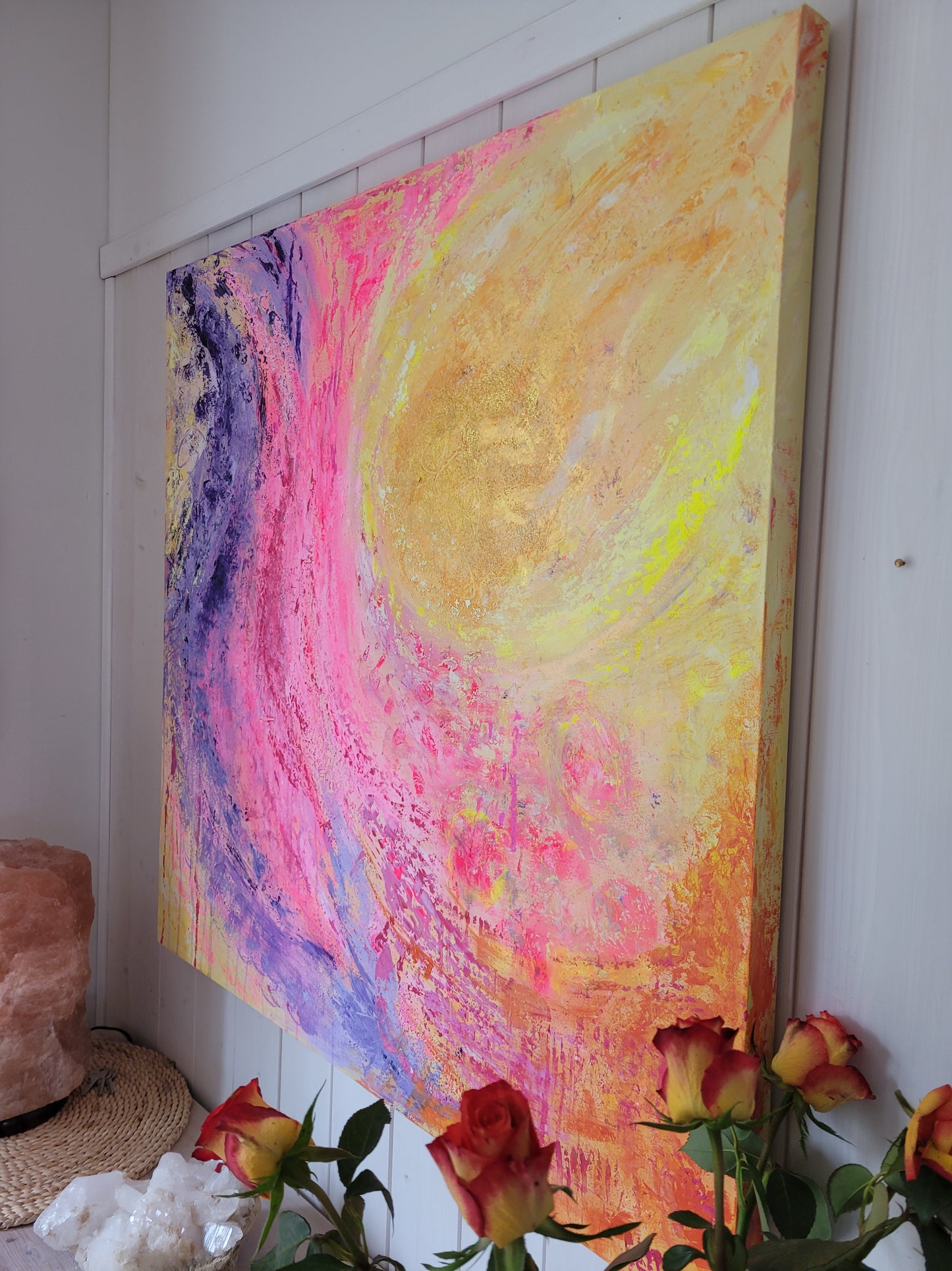 Golden coast, 90x90 cm