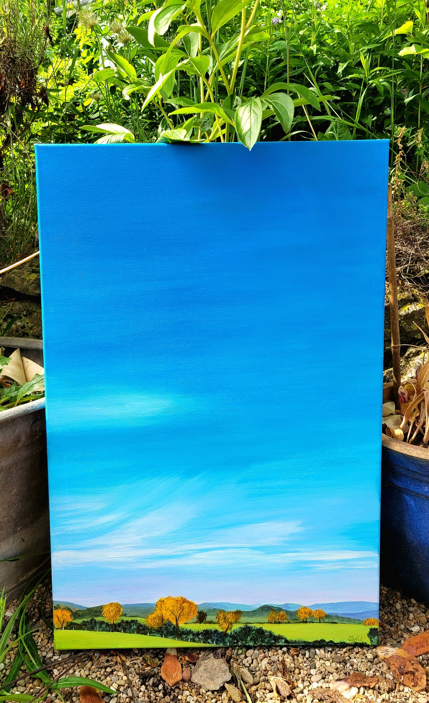Landscape towards Aachen, 40x60 cm