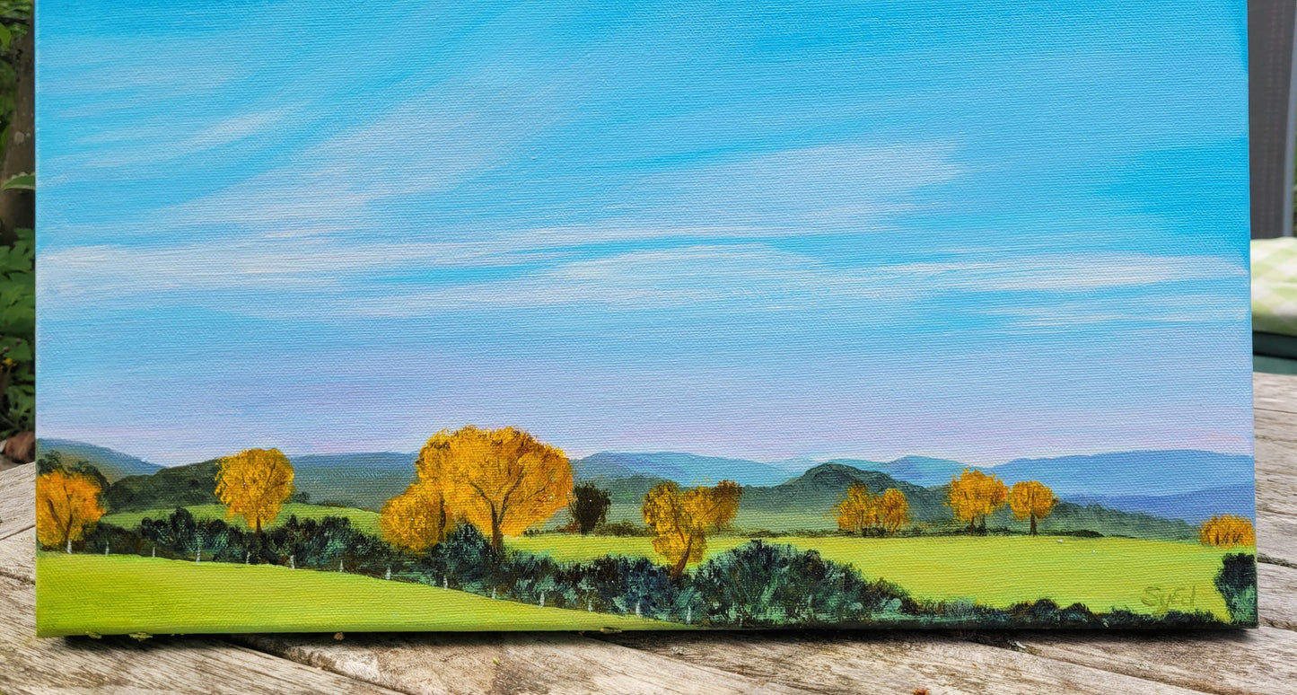 Landscape towards Aachen, 40x60 cm