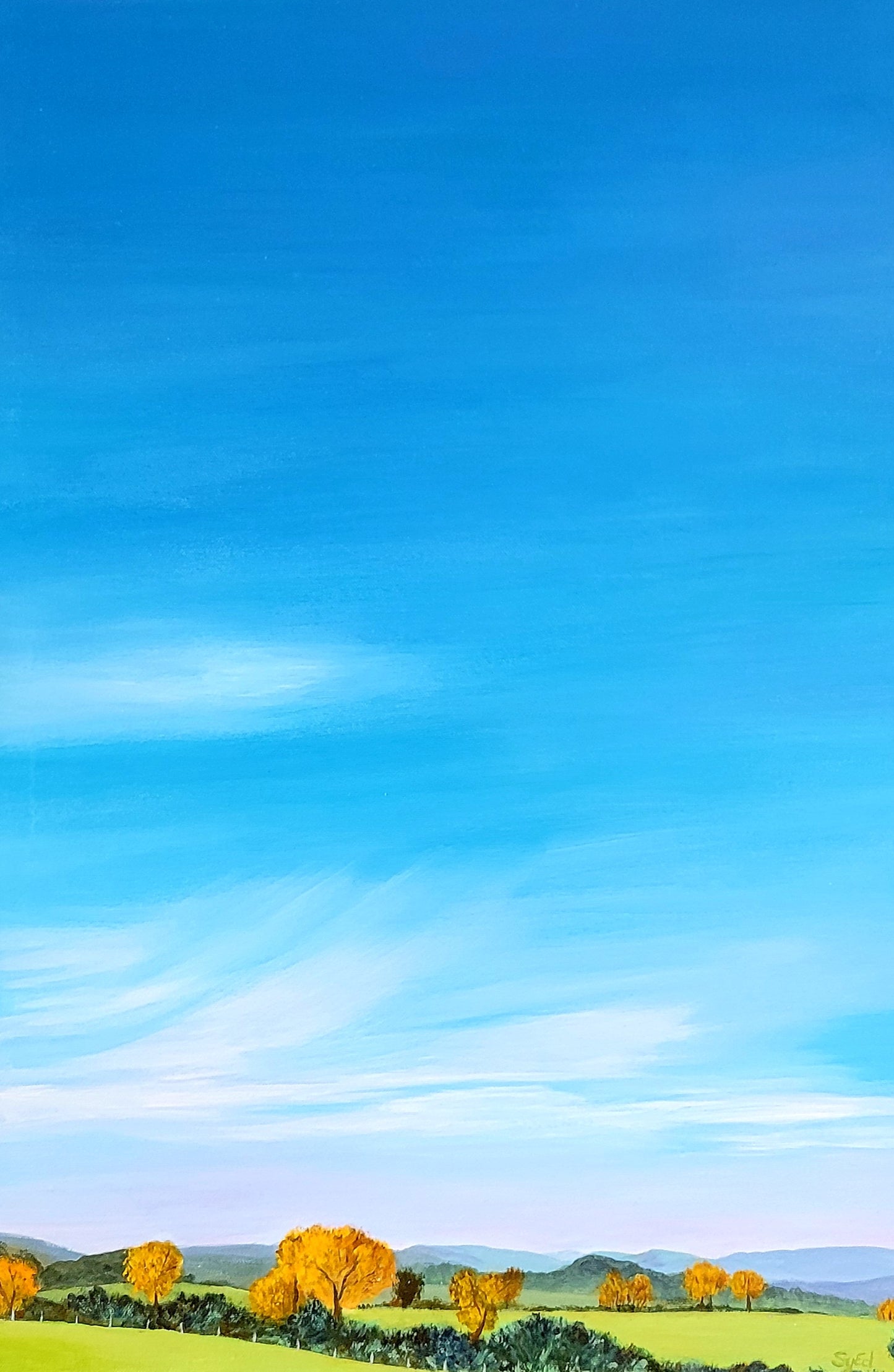 Landscape towards Aachen, 40x60 cm
